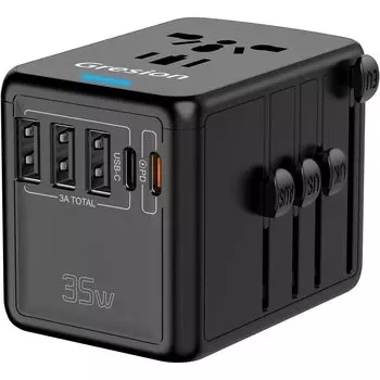 Gresion Conversion Plug PD 35W Fast Charger Transformer Зарядка за границей 6 устройств одновременно Мульти-преобразовательный разъем для Macbook iPad iPhone