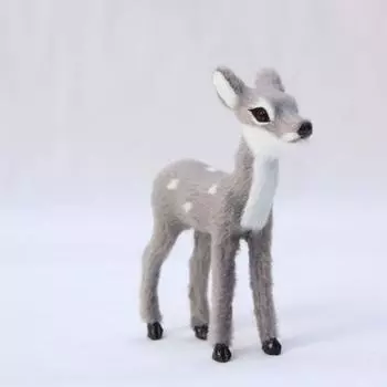 Grey Brown Imitation Sika Deer Mini Style Fairy Garden Miniatures Home Decor A