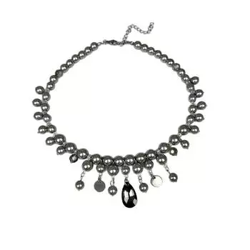 Grey Pearl Double-layer Pearl Tassel Necklaces Fashion Women s Clavicle Chain Women