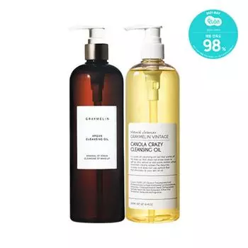 Greymelin Canola Crazy Cleansing Oil 300ml x 1 + Argan Cleansing Oil 500ml x 1