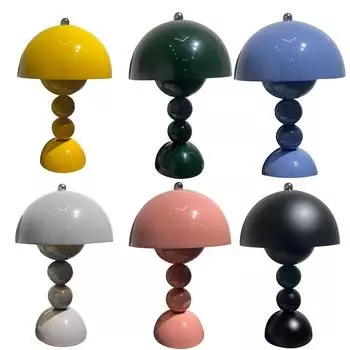 Гриб настольная лампа перезаряжаемая креативная атмосфера светильник для украшения спальни жёлтый