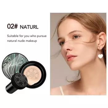 Грибная головка на воздушной подушке BB-крем Увлажняющая основа Воздухопроницаемая естественная осветляющая основа для макияжа natural
