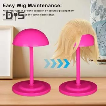 Грибная подставка для парика, регулируемая по высоте, простая сборка, портативный держатель для головы парика, инструменты, многофункциональная стойка для показа шляп белый