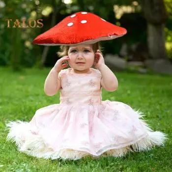 Грибная шляпа для детей и взрослых, костюм для переодевания, красная грибная шляпа, реквизит для вечеринок и фотосессий на сцене красный