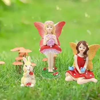 Миниатюрная статуэтка садового гнома для сада «Сказочная дверь» Садовые аксессуары для сада Украшения для стен в помещении Садовое искусство Скульптура Статуэтка