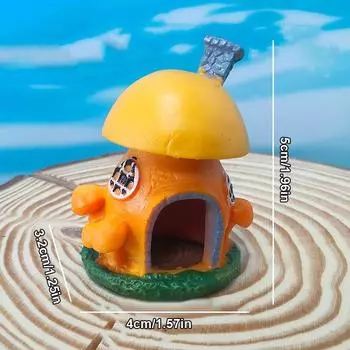 Грибной домик-ракушка Укрытие для аквариума Ландшафтный дизайн Декор для аквариума Украшение для аквариума Укрытие для рыб и креветок