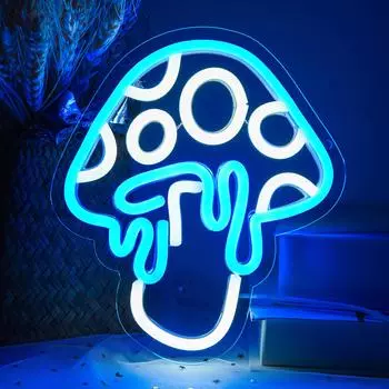 Грибной неоновый знак светодиодный грибной неоновый свет 3d настенное искусство грибной ночной неоновый знак для декора стены игровой комнаты декор спальни