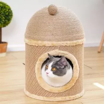 Грибной замок, кошачьи домики для домашних кошек, укрытие, большие кошачьи кровати для домашних кошек, домик с когтеточкой для кошек Mushroom Castle