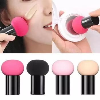 Грибовидная косметическая слоеная основа, спонж для макияжа, пудра, гладкая губка, многофункциональный инструмент для сухого и влажного макияжа