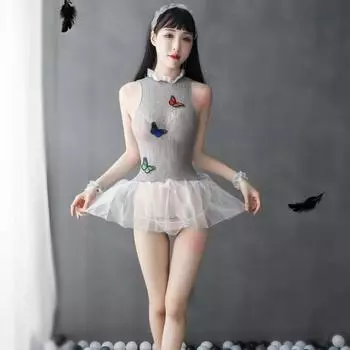 Платье-принцесса из сетки-жаккарда, цельное, сетчатое сексуальное нижнее белье, свадебное кружевное платье-принцесса, комплект сексуального нижнего белья one size (recommended 80-62.5 kg)