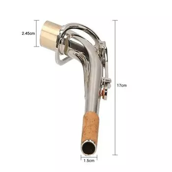 Гриф для альт-саксофона, латунный изгиб, запасная часть для саксофона, аксессуар для саксофона Plated with gold золотой