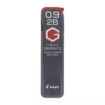 Грифель для механического карандаша Pilot Neox Graphite 2B 10 шт. HRF9G2002B 0,9 чёрный
