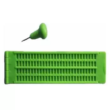 Грифельная доска Брайля 4 строки 28 ячеек прочная пластиковая портативная доска Брайля для слепых L