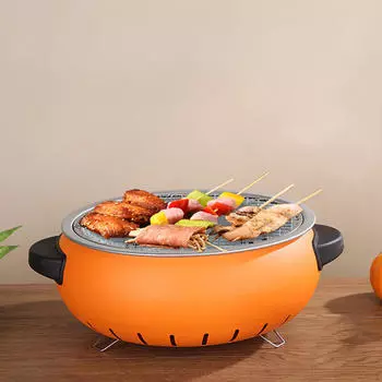 Гриль для барбекю, мини-кемпинговый гриль для барбекю, отопление, настольный уличный гриль для вечеринок в помещении с рюкзаком