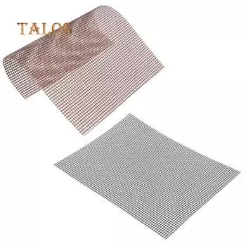 Гриль для барбекю, сетчатый коврик из ПТФЭ, многоразовый термостойкий антипригарный лист, инструмент для барбекю, кухонные принадлежности чёрный