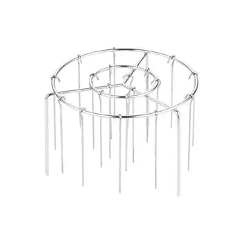 Гриль-фритюрница – решетка-шампур из нержавеющей стали с круглыми и вертикальными шампурами One Size