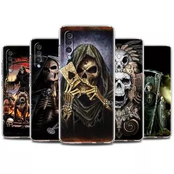 Grim Reaper Skull Skeleton Cool Clear Case For Samsung Galaxy A12 A52 A51 A53 A33 A71 A32 A31 A21 A70 A11 A22 Soft Phone Cover Samsung A70