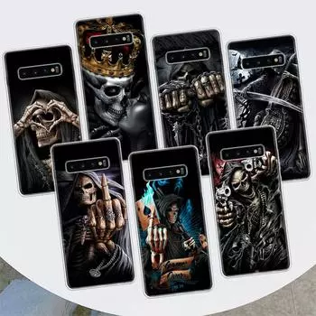 Чехол для телефона Grim Reaper Skull и Skeleton для Samsung Galaxy S10 Plus S20 FE S21 S22 Ultra S10E S9 S8 + S6 S7 Edge Lite Shell Coque Samsung S20