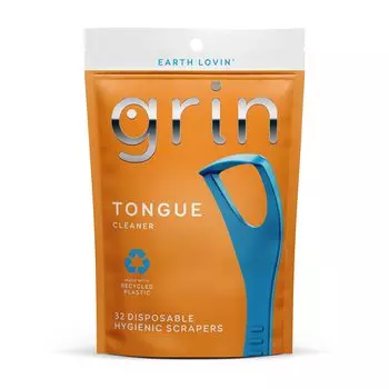 Grin Disposable Tongue Scraper for Tongue Easy to Dental Breathe Tongue Reduce Bad 1 Pack Adults, Cleaner, Use, Hygiene, Fresh, Scraper, Breath,
