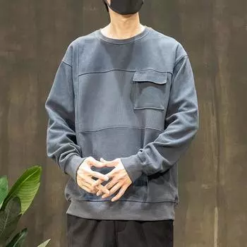 Grinding Bag свитер мужской тяжелая мужская одежда большой размер мужская модная брендовая одежда с круглым вырезом весна и осень M серый