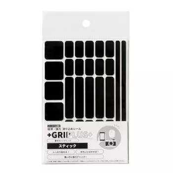 GRIPLUS и прочная наклейка-палка размером с открытку Ультратонкая противоскользящая (черный 1) чёрный