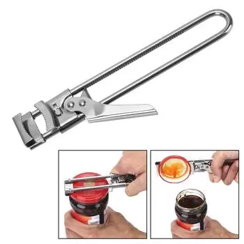 Gripper Can Opener Jar Lid Opener Manual Stainless Steel Kitchen Accessories Adjustable серебряный