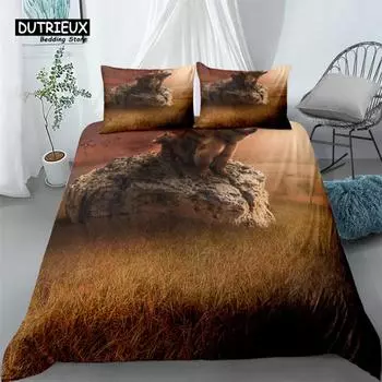 Grizzly Bear 3d Duvet Cover Set, Fashion Bedding Set, Soft Comfortable Breathable Duvet Cover, For Bedroom Guest Room Decor US Queen(228x228cm)