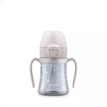 Gromimi PPSU Ocean Straw Cup 200мл, кремово-бежевый, 1 шт.