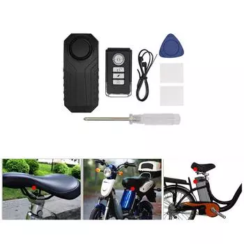 Громкая 113 дБ Беспроводная Противоугонная Вибрационная Мотосигнализация Защита Велосипеда Пульт