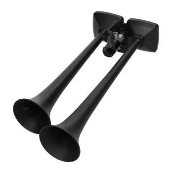 Громкий электрический звуковой сигнал с двойной трубой, 150 дБ, 1224 В, с электромагнитным клапаном для автомобилей, грузовиков, морских пехотинцев чёрный