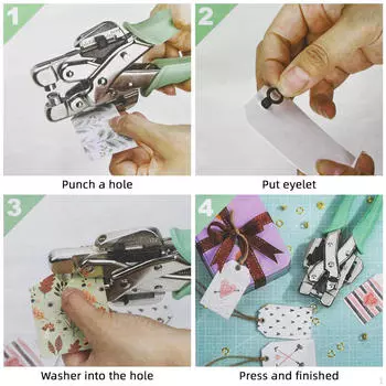 Комплект плоскогубцев для люверсов Ручной пресс с люверсами Аксессуары для кожевенного ремесла Кожаные отверстия