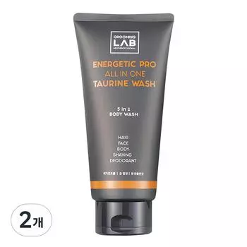 Grooming Lab Energetic Pro All-in-One Taurine Body Wash для мужчин, 300 мл, 2 шт.