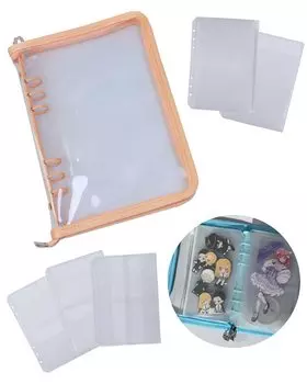 GrooveM Axta Case Axta Case Storage Instax Album Instax Book Collect Refill File Otaku Goods Carrying Portable Otaku Goods Book (А5, оранжевый)