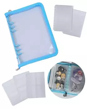 GrooveM Axta Case Axta Case Storage Instax Album Instax Book Collect Refill File Otakatsu Goods Portable Otaku Goods Book (А5, Синий)