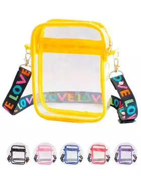 GrooveM Ita Bag Мягкая игрушка Chibi Nui Pouch Сумка Oshikatsu Мягкая игрушка Сумка для переноски Прозрачная мягкая сумка Oshi-nui (желтый)