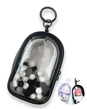 GrooveM Прозрачный чехол Карабин Чехол Axta Чехол Axta Oshikatsu Oshikatsu Goods Фигурка для переноски и хранения Otakatsu Ackey Otakatsu (А-4 (Камабоко черный))