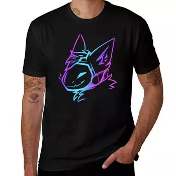 Groovy Protogen Bust Lineart T-Shirt Tees Graphic T Shirts Clothing for Men Shirt S малиновый
