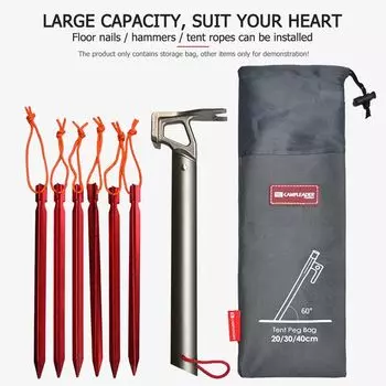 Ground Peg Bag Hammer Tent Pegs Bag Tools Storage Bags Pegs Nails Storage Bag Tent Pegs Storage Bag S
