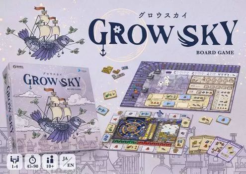 GROW SKY Board для детей от 10 лет Настольная игра, в которой вы стремитесь стать пилотом в мире полетов Игра, 1-4 игрока, 45-90 минут, до,
