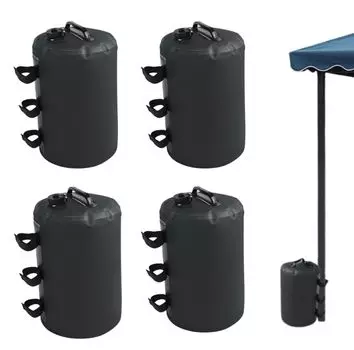 GrowGem Tent Support Hardware Set of 4 Tarp Camping Sports Защита от сильного ветра и падений Вес 10 кг Инъекционная вода Черный