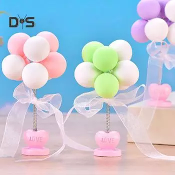 Грязь в глазу, воздушный шар из смолы, фигурка любви, ремесленная игрушка, кукольный дом, автомобиль, украшение для торта, стола розовый