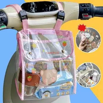 Грязенепроницаемая сумка для хранения велосипеда спереди, водонепроницаемый прозрачный рюкзак для детей P Magnetic button