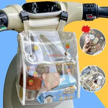 Грязенепроницаемая сумка для хранения велосипеда спереди, водонепроницаемый прозрачный рюкзак для детей W Magnetic button