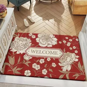 Грязеотталкивающие коврики для входной двери в стиле ретро-скандинавского стиля для удаления песка и пыли в доме Противоскользящие противоскользящие коврики для входной двери 50*80cm