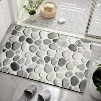 Грязеотталкивающий булыжник ковер диатомовый грязевой напольный коврик прочный декор для прачечной балкон Style B