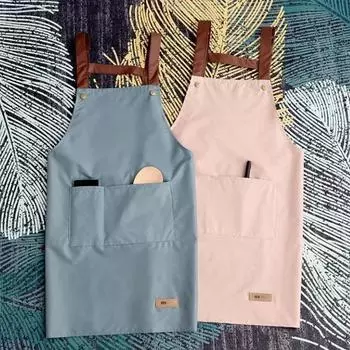 Грязеотталкивающий фартук, водонепроницаемый и маслостойкий, бытовой кухонный фартук для готовки, рабочая одежда для взрослых, кухонные принадлежности белый