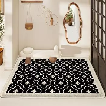 Грязеотталкивающий коврик для входной двери из ПВХ Nordic с проволочным кольцом, противоскользящий коврик для входа в дом, пылеудаляющий коврик 45*75cm