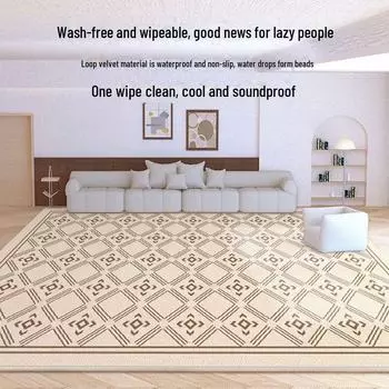 Грязеотталкивающий, простой в уходе нескользящий петлевой ворсовый ковер для гостиной, спальни или прихожей 80 x 120 cm
