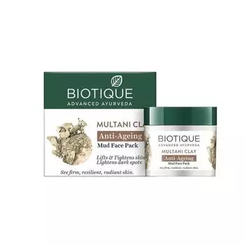 Грязевая маска для лица Biotique Multani Clay Anti Ageing для всех типов кожи, 75 г