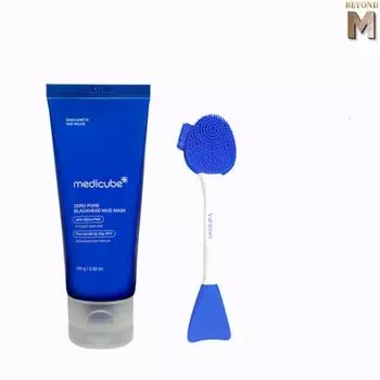Грязевая маска Medicube Zero Pore Shrinking Blackhead Removal 100 г + Щетка для чистки пор с несколькими головками